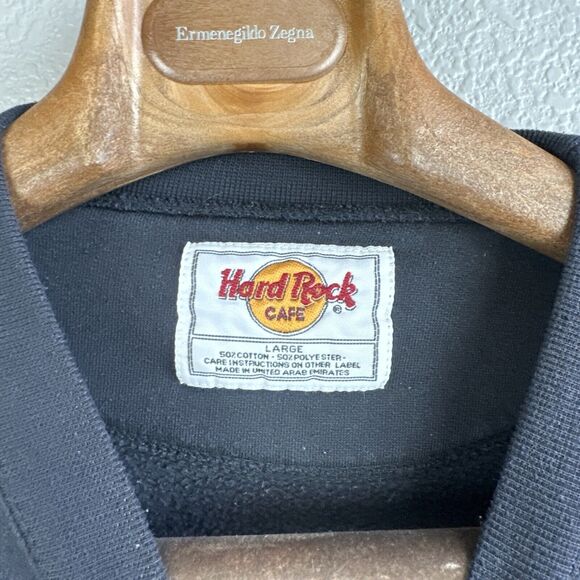 Vintage Hard Rock Cafe London Crew Neck Sweatshirt Mens L Large Black - Picture 3 of 4